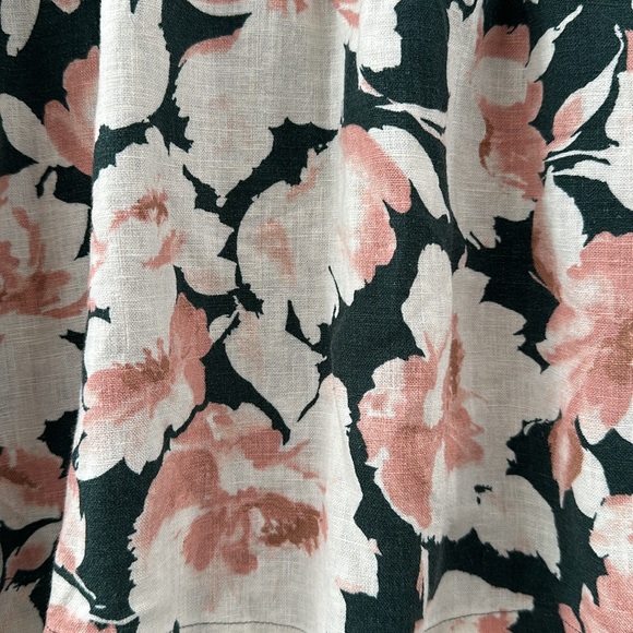 NEW Abercrombie & Fitch Green Floral Print Linen Blend Skirt XS - Picture 7 of 13